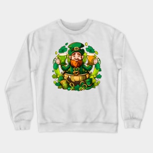 Irish Cheers: Beer, Leprechauns & St. Patrick's Day Crewneck Sweatshirt